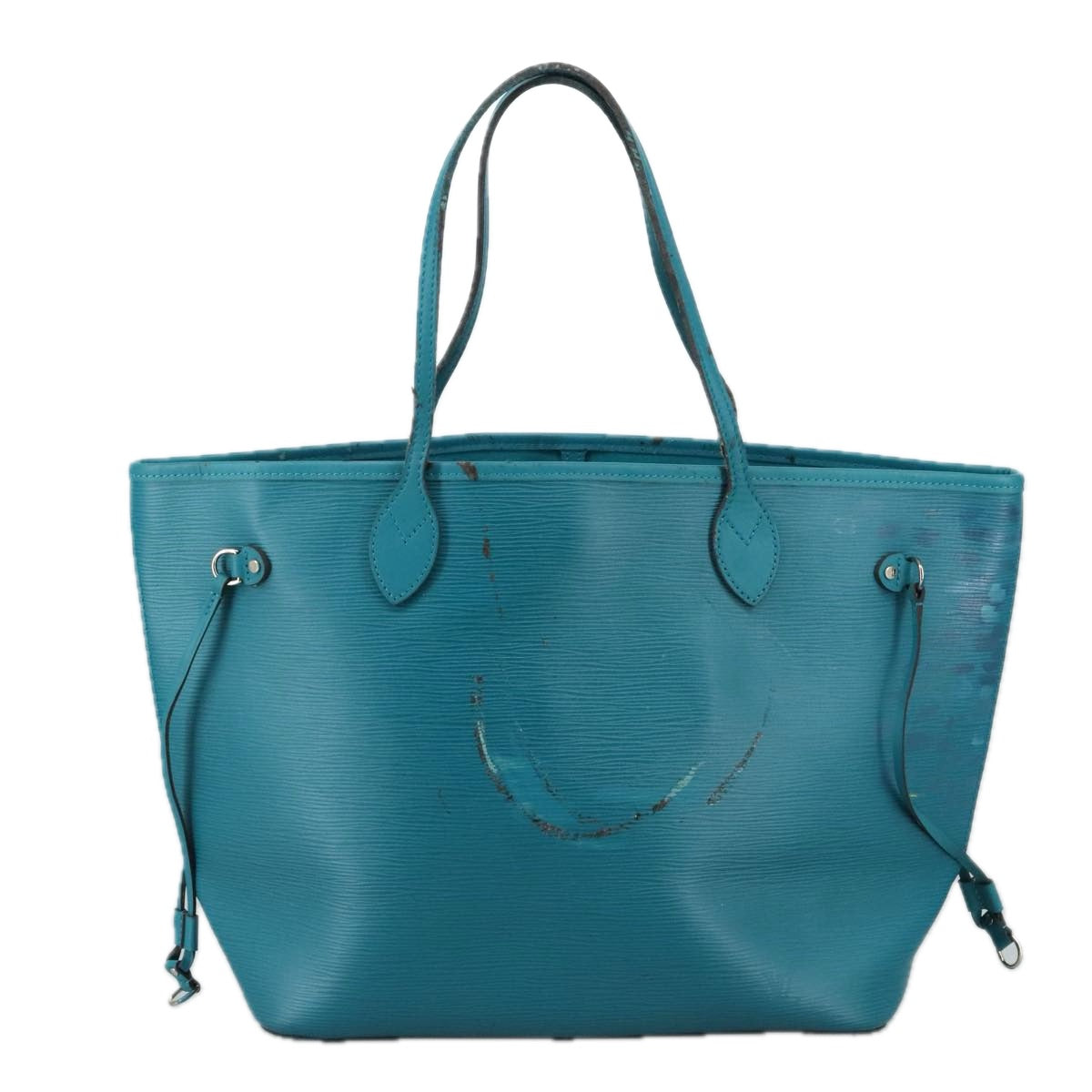 LOUIS VUITTON Epi Neverfull MM Tote Bag Cyan M40930 LV 106658