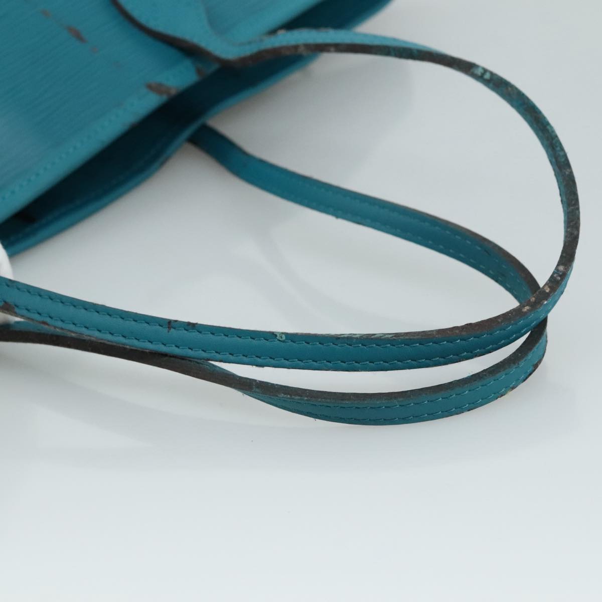 LOUIS VUITTON Epi Neverfull MM Tote Bag Cyan M40930 LV 106658