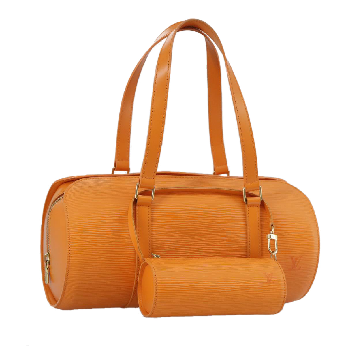 LOUIS VUITTON Epi Soufflot Hand Bag Orange Mandarin M5222H LV 106668