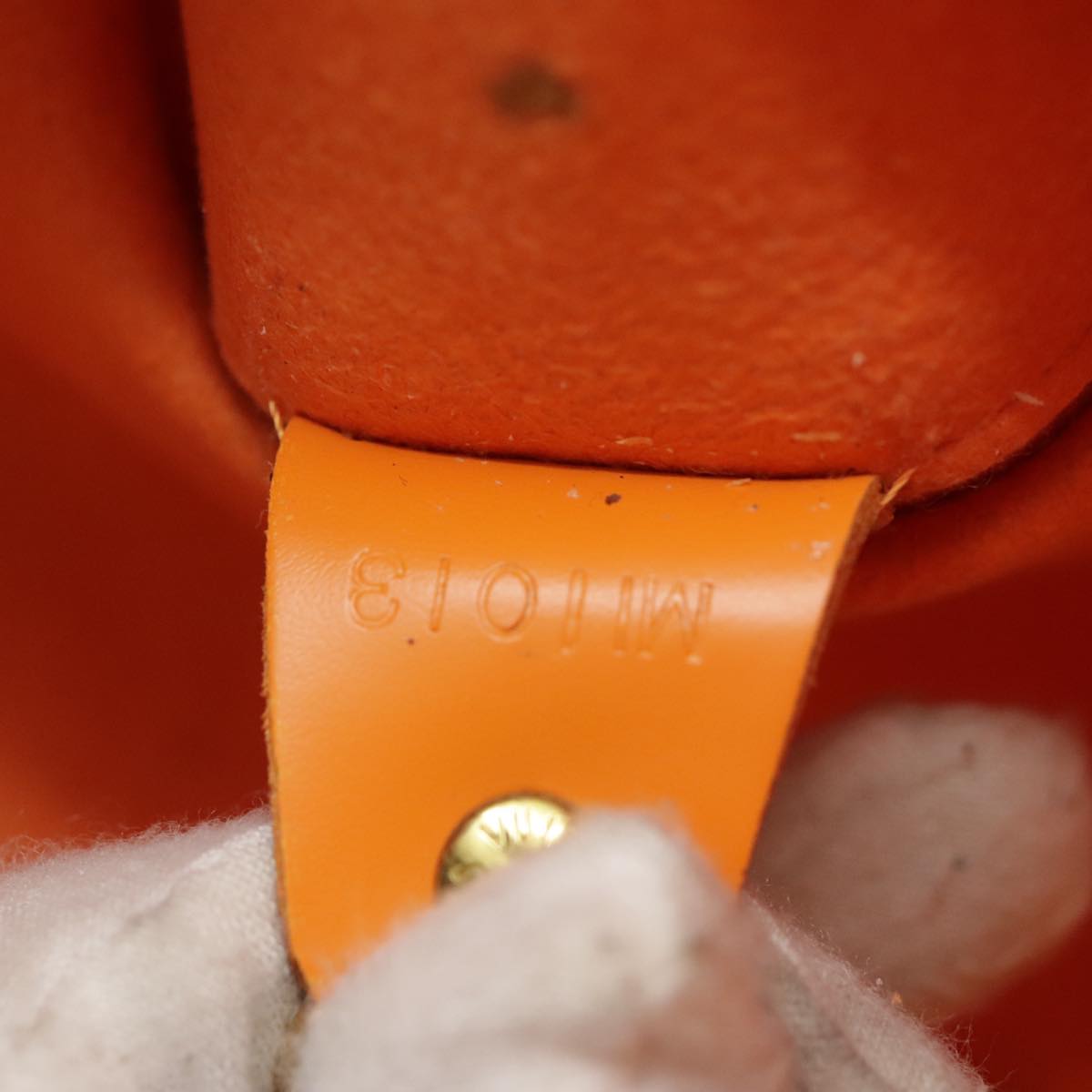 LOUIS VUITTON Epi Soufflot Hand Bag Orange Mandarin M5222H LV 106668