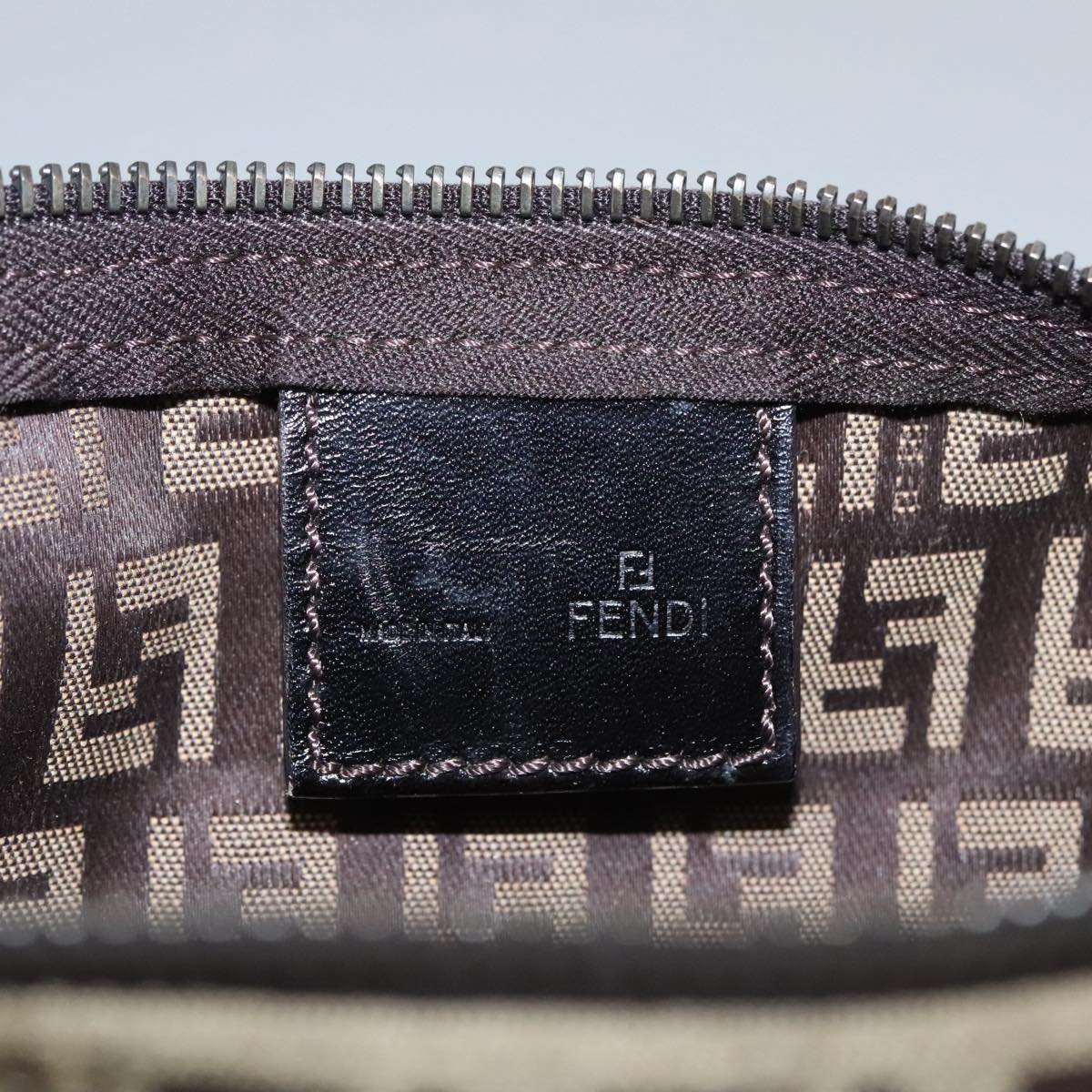 FENDI Zucchino Canvas Hand Bag Beige 106688