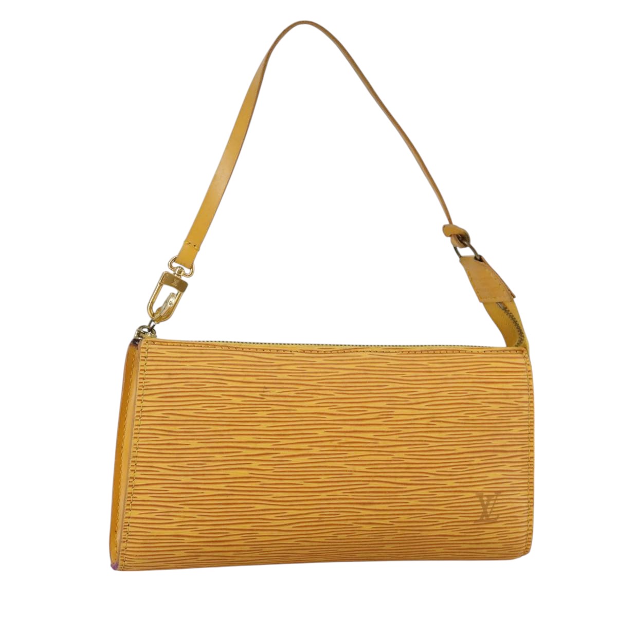 LOUIS VUITTON Epi Pochette Accessoires Pouch Yellow M52989 LV 106689