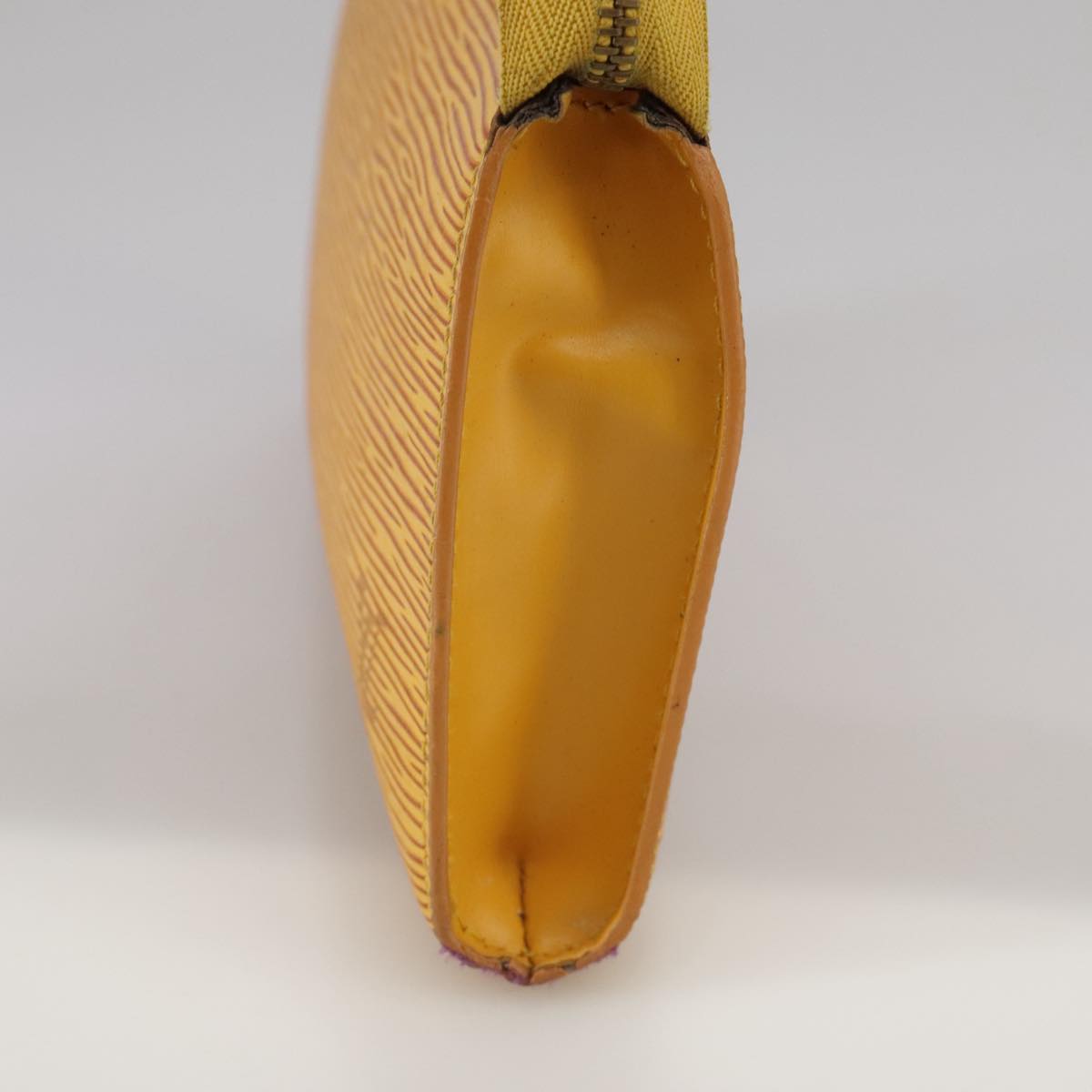 LOUIS VUITTON Epi Pochette Accessoires Pouch Yellow M52989 LV 106689