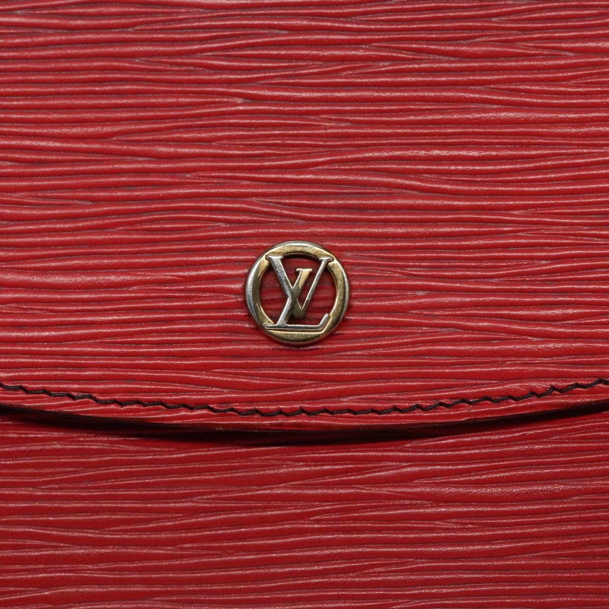 LOUIS VUITTON Epi Montaigne 23 Clutch Bag Red M52667 LV 106705