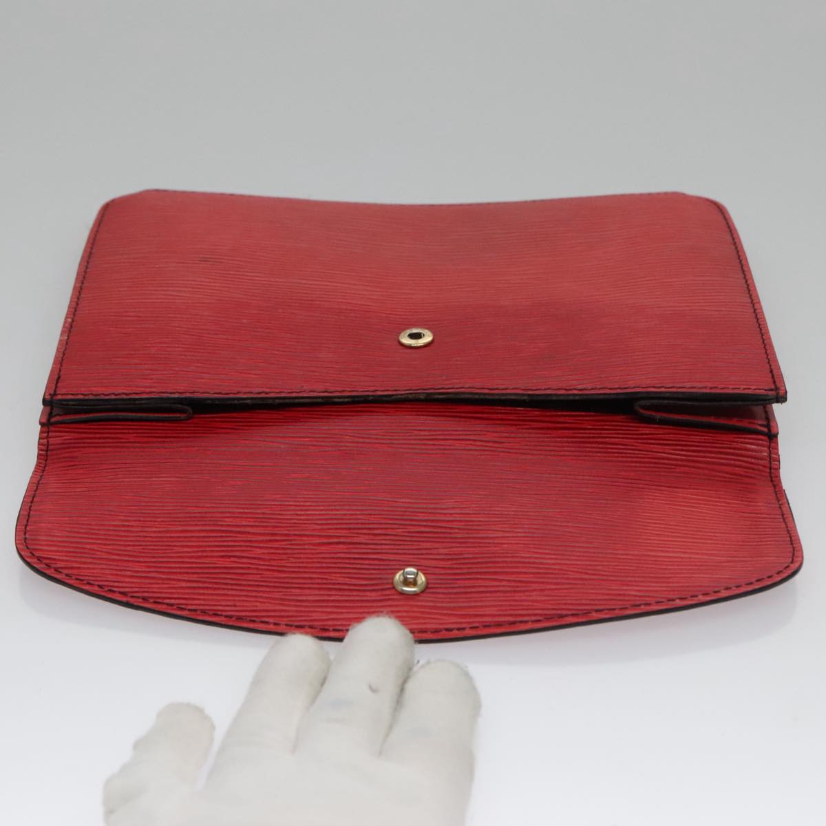 LOUIS VUITTON Epi Montaigne 23 Clutch Bag Red M52667 LV 106705