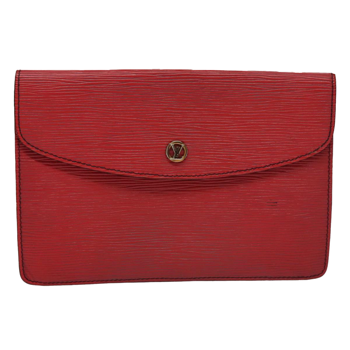 LOUIS VUITTON Epi Montaigne 23 Clutch Bag Red M52667 LV 106705