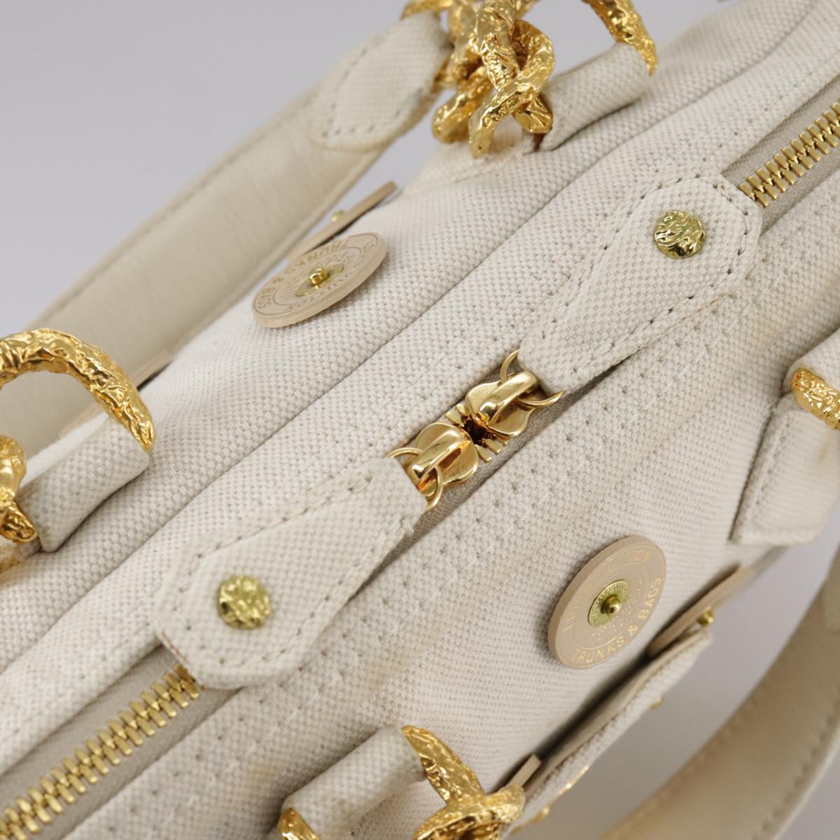 LOUIS VUITTON Tinkerbell Polka Dots Panama Bag Canvas White M95407 106959
