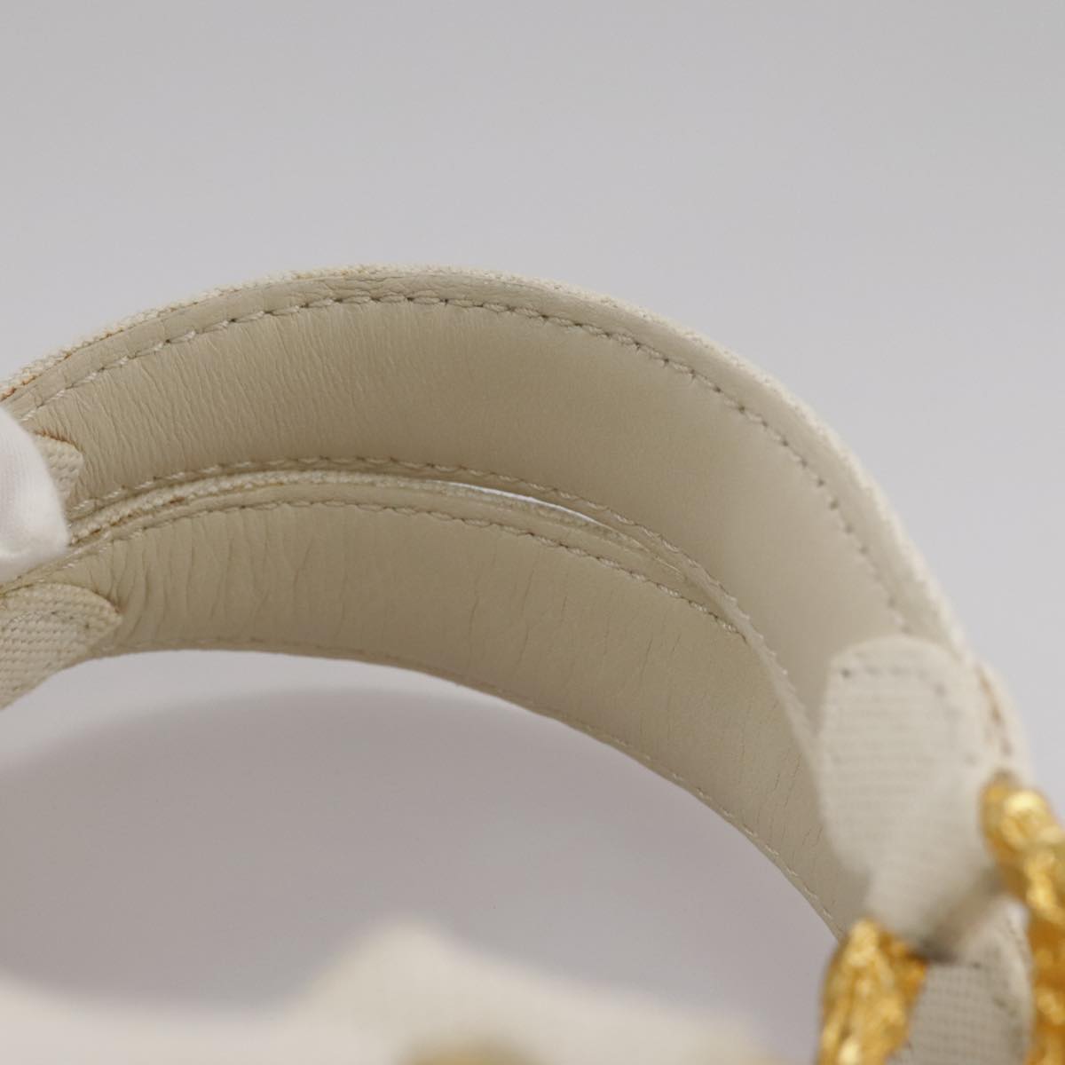 LOUIS VUITTON Tinkerbell Polka Dots Panama Bag Canvas White M95407 106959