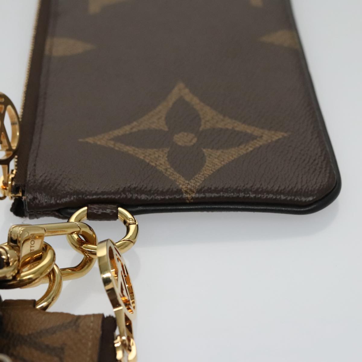LOUIS VUITTON Monogram Reverse Pochette Trio Coin Purse M68756 LV 106999A