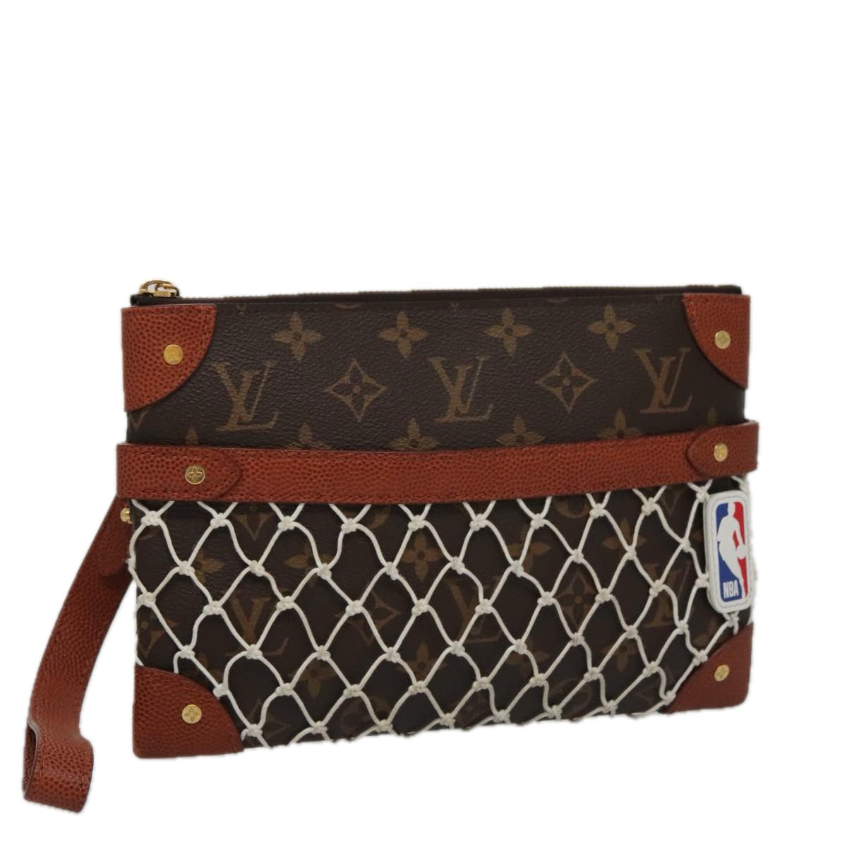 LOUIS VUITTON Monogram Net Flat Clutch Bag M80543 LV 107000