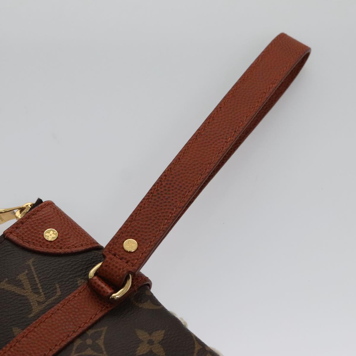 LOUIS VUITTON Monogram Net Flat Clutch Bag M80543 LV 107000