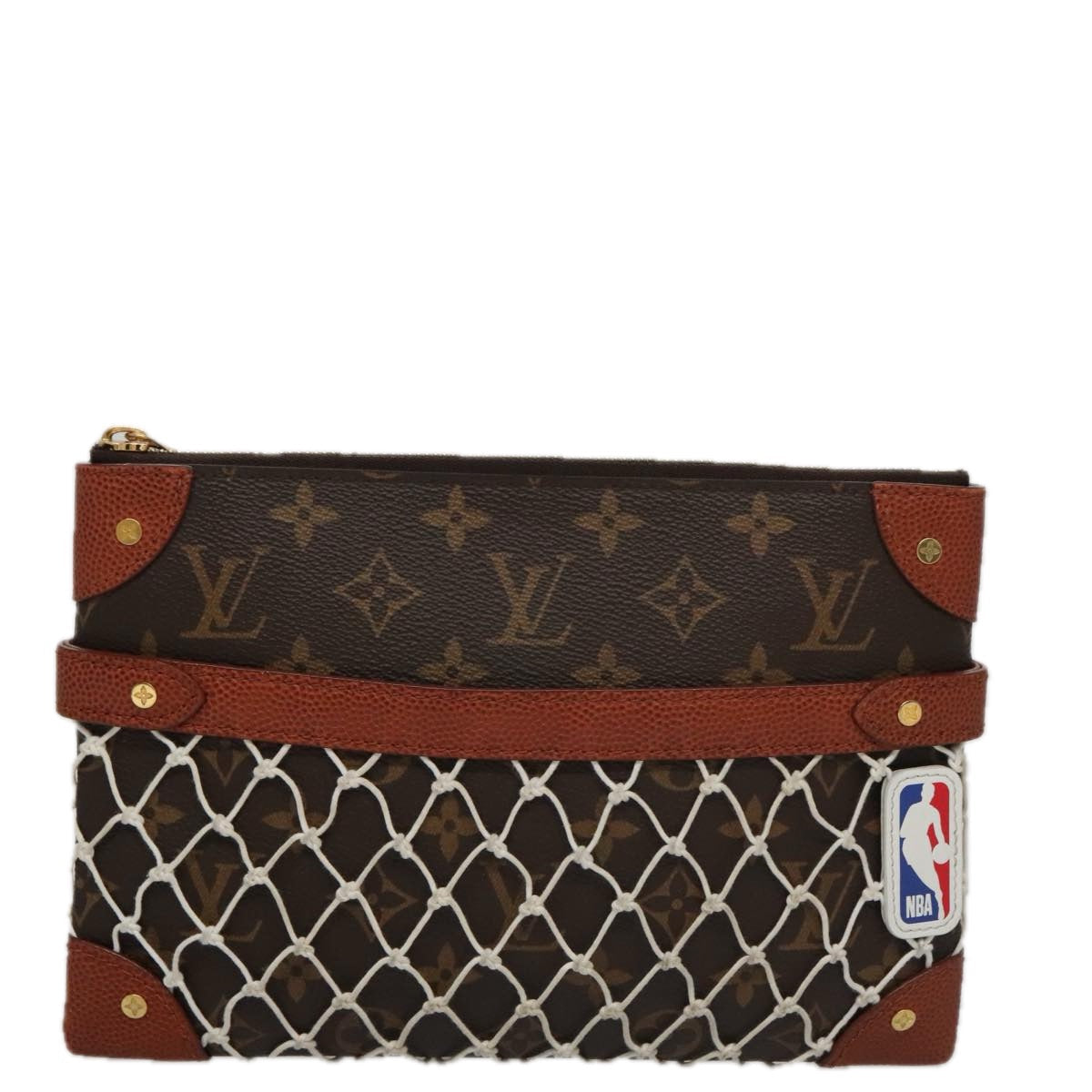 LOUIS VUITTON Monogram Net Flat Clutch Bag M80543 LV 107000