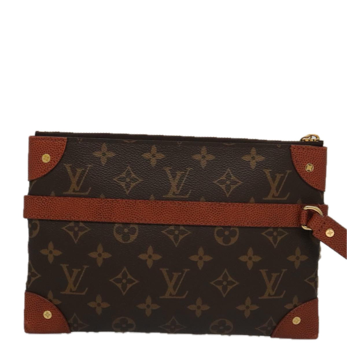 LOUIS VUITTON Monogram Net Flat Clutch Bag M80543 LV 107000