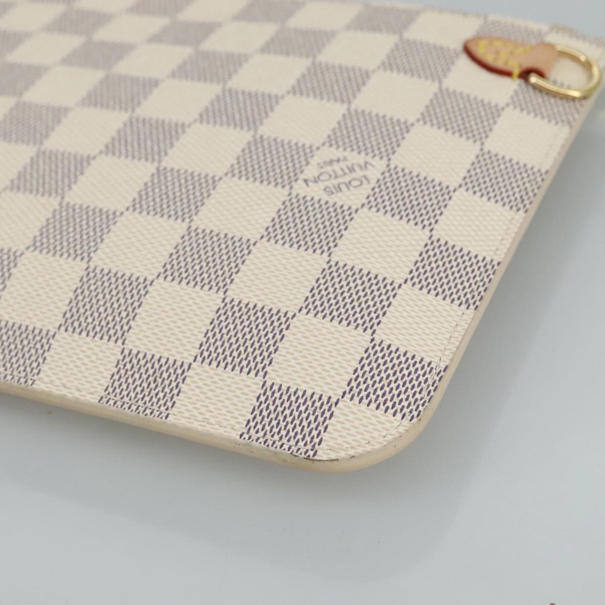 LOUIS VUITTON Damier Azur Neverfull MM Pouch Pouch LV 107008