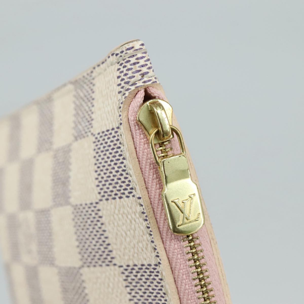 LOUIS VUITTON Damier Azur Neverfull MM Pouch Pouch LV 107008
