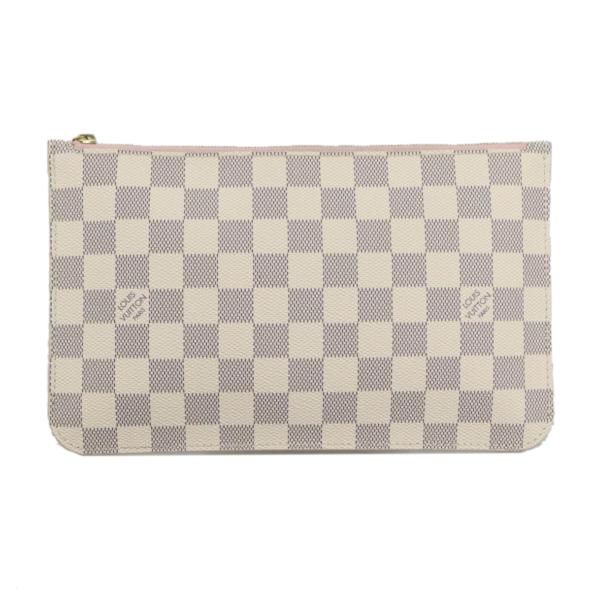 LOUIS VUITTON Damier Azur Neverfull MM Pouch Pouch LV 107008