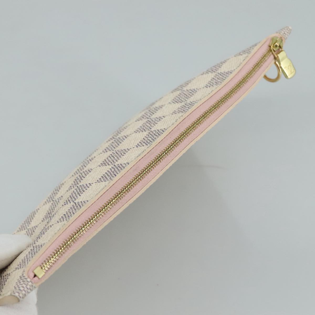 LOUIS VUITTON Damier Azur Neverfull MM Pouch Pouch LV 107008