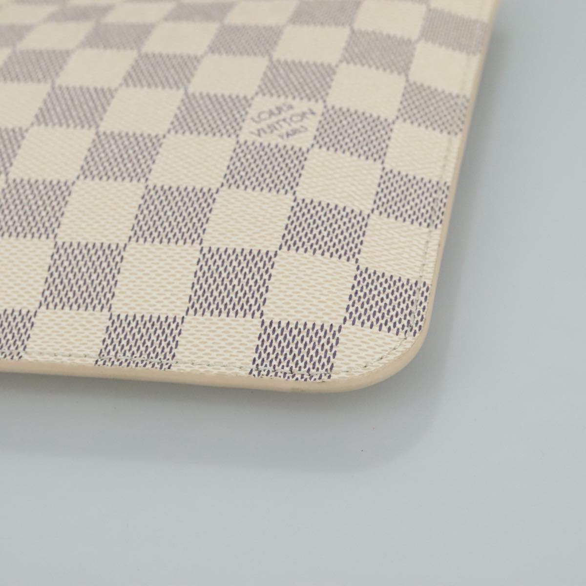 LOUIS VUITTON Damier Azur Neverfull MM Pouch Pouch LV 107008