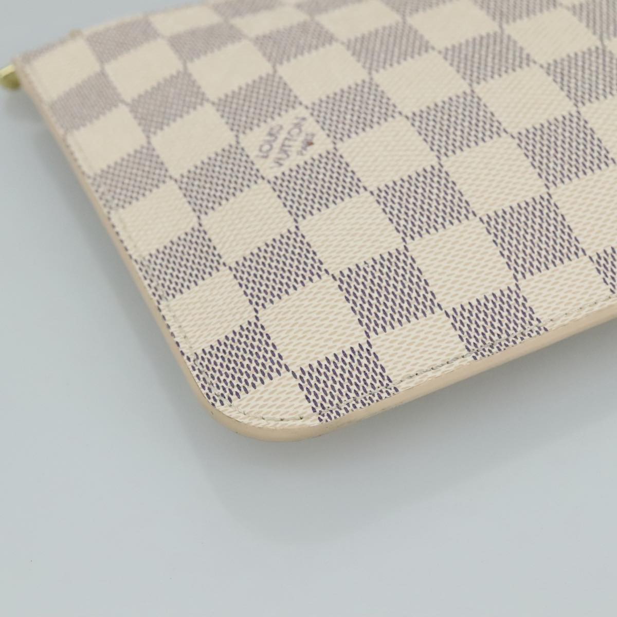LOUIS VUITTON Damier Azur Neverfull MM Pouch Pouch LV 107008