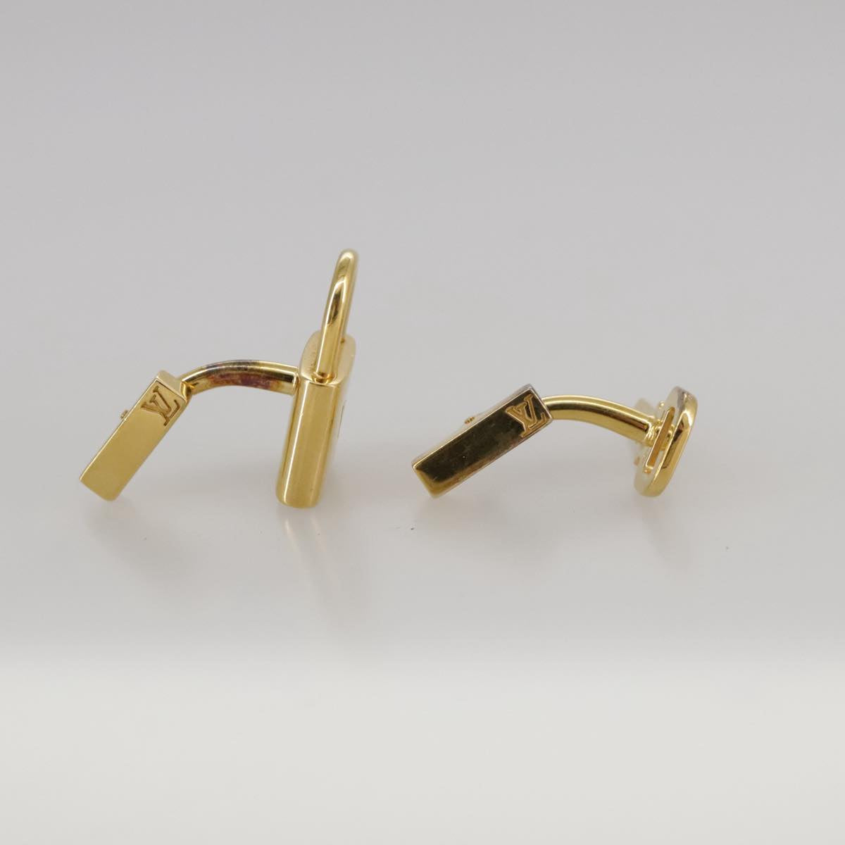 LOUIS VUITTON Bouton De Manchette Cuffs Ag925 Gold LV 107014