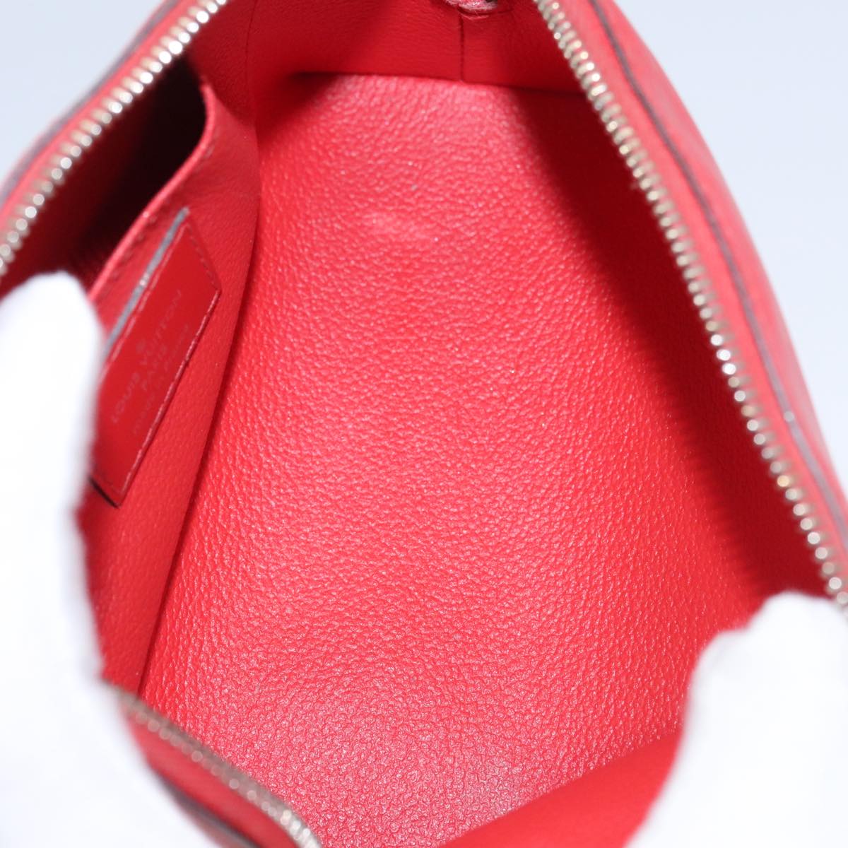LOUIS VUITTON Epi Pochette Cosmetic PM Pouch Red M41114 LV 107015