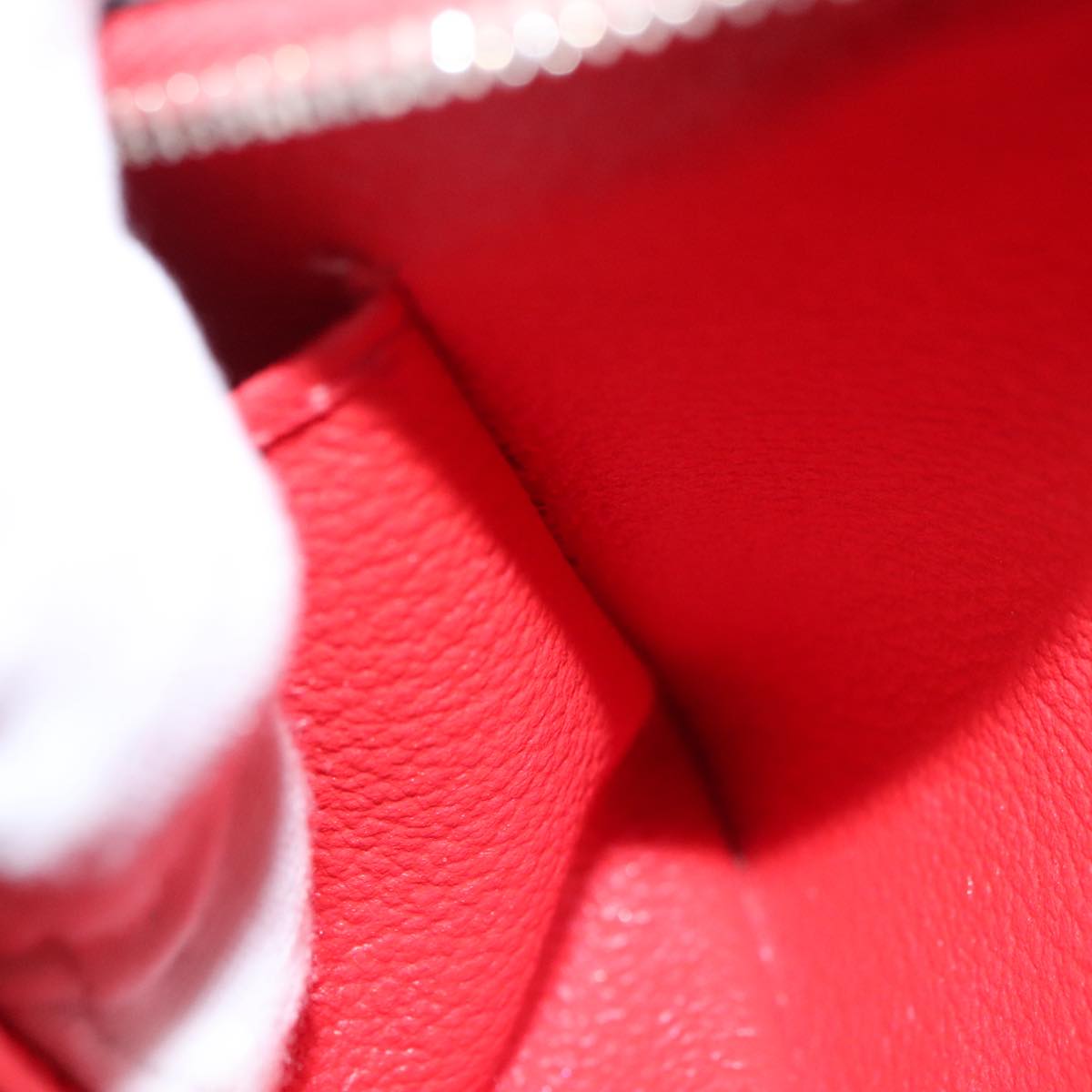 LOUIS VUITTON Epi Pochette Cosmetic PM Pouch Red M41114 LV 107015