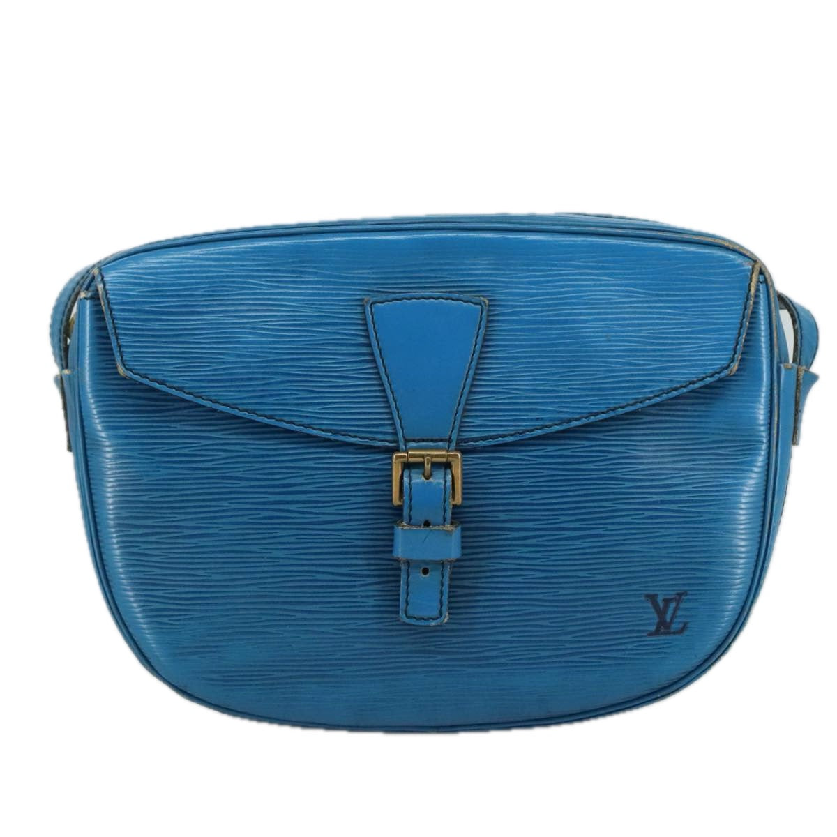 LOUIS VUITTON Epi June Feuille Shoulder Bag Blue M52155 LV 107061