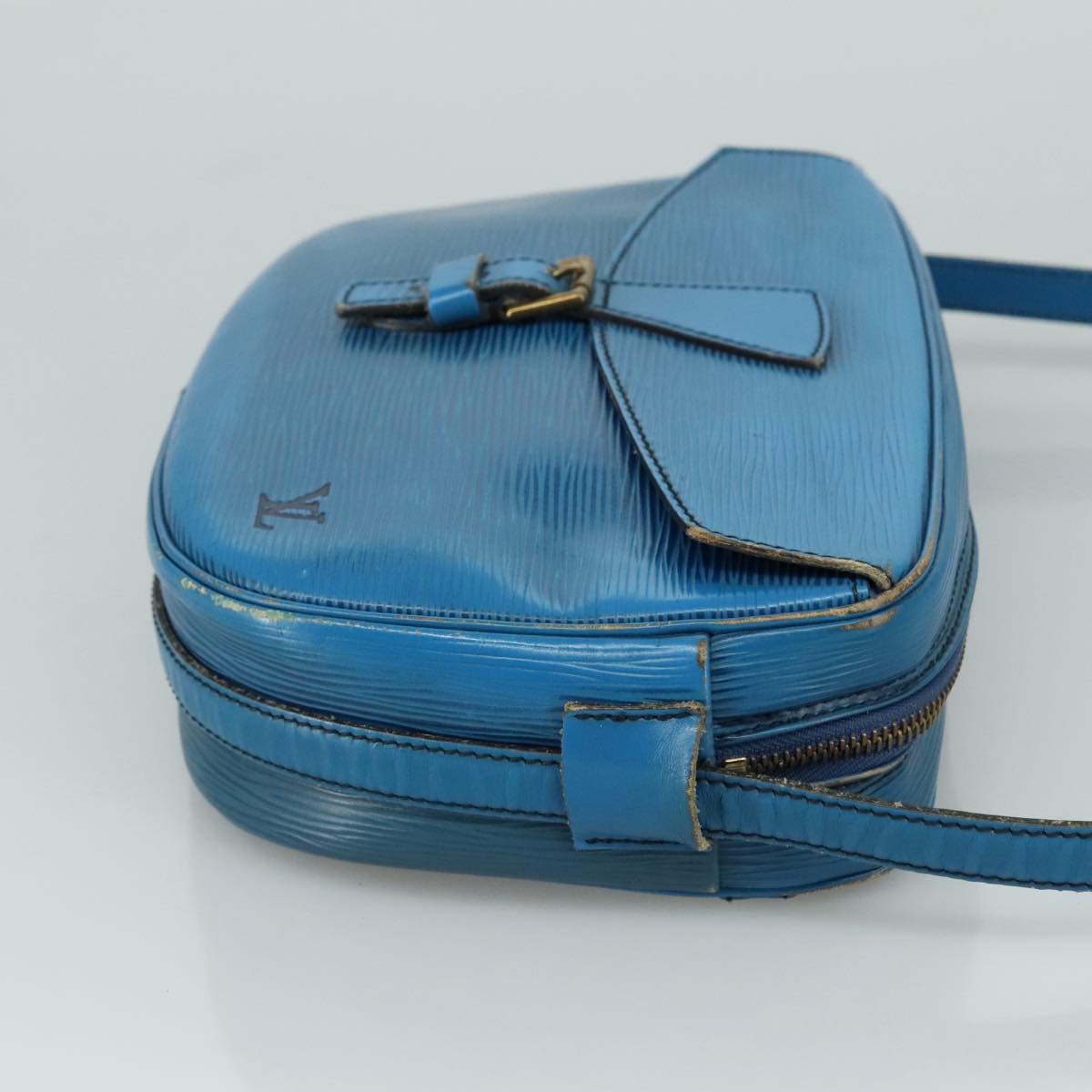 LOUIS VUITTON Epi June Feuille Shoulder Bag Blue M52155 LV 107061