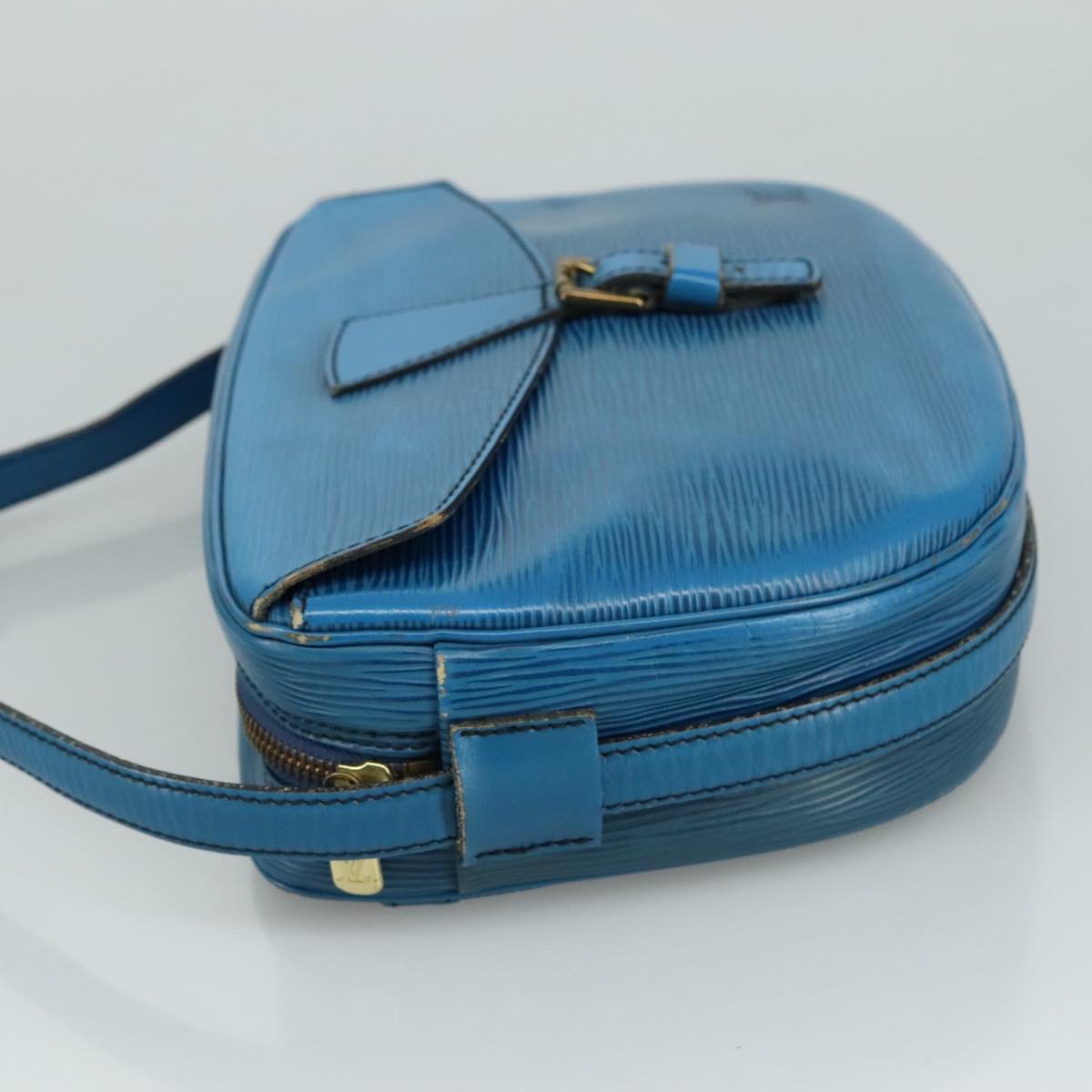 LOUIS VUITTON Epi June Feuille Shoulder Bag Blue M52155 LV 107061