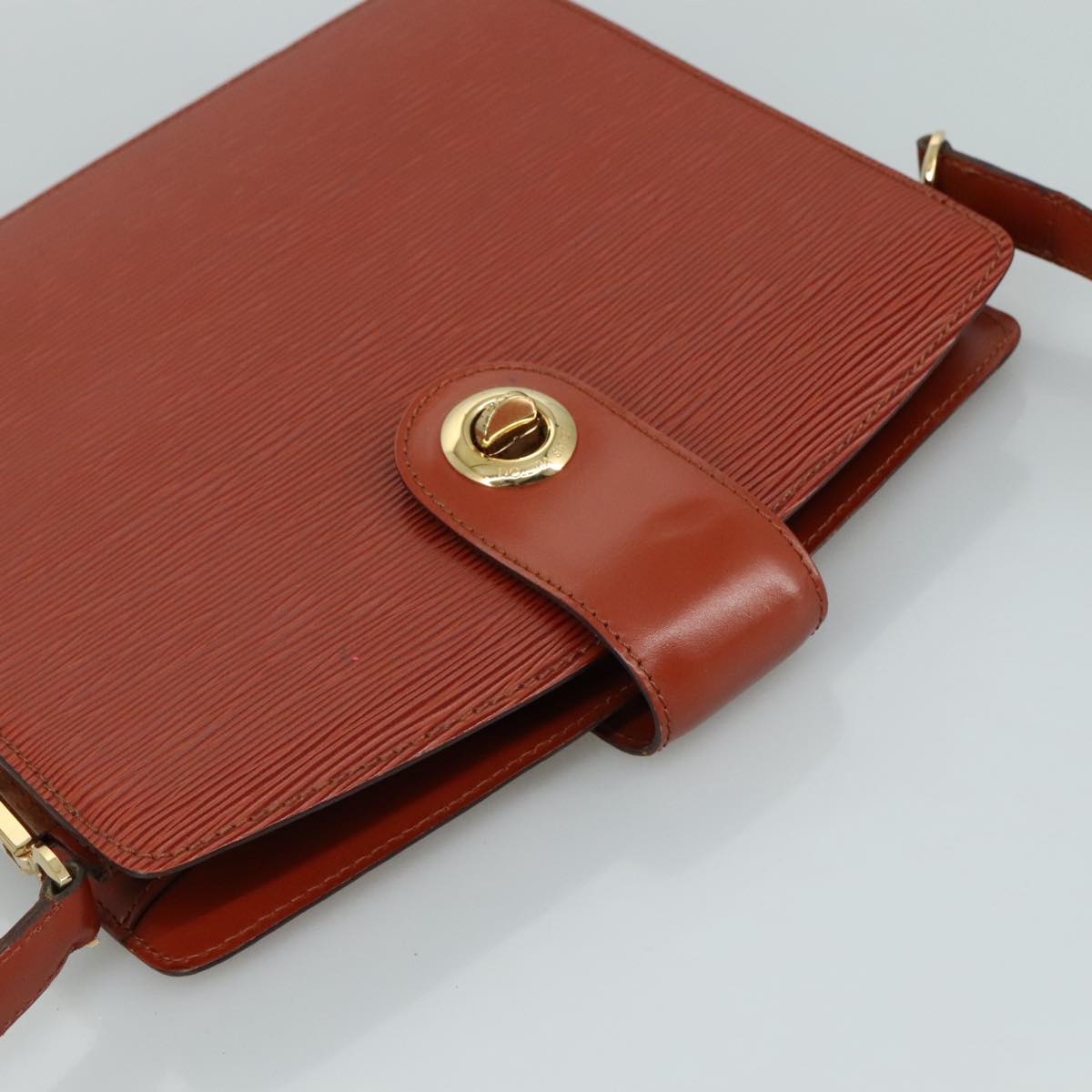 LOUIS VUITTON Epi Capuchin Shoulder Bag Brown M52343 LV 107064