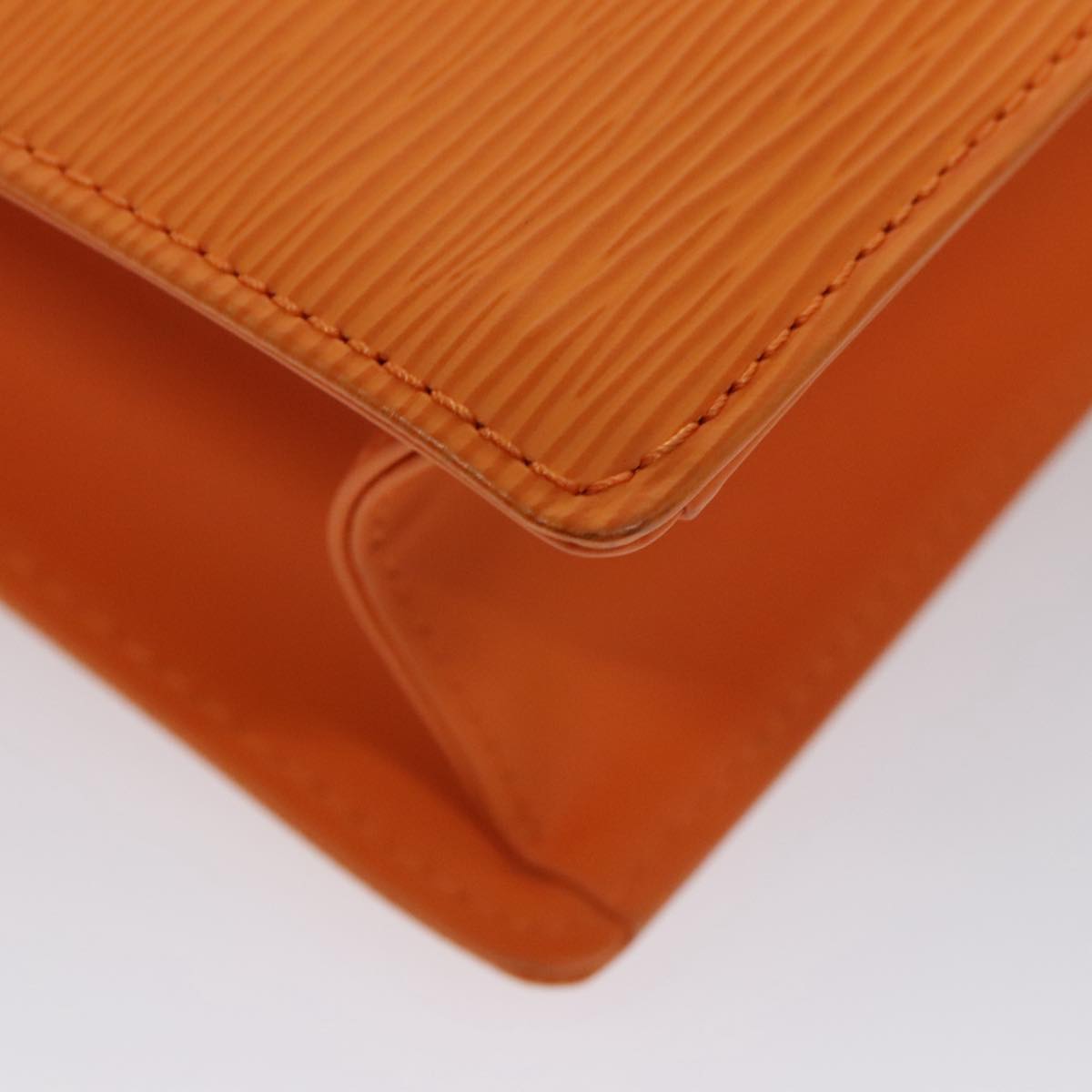 LOUIS VUITTON Epi Sac Plat Hand Bag Orange Mandarin M5274H LV 107077