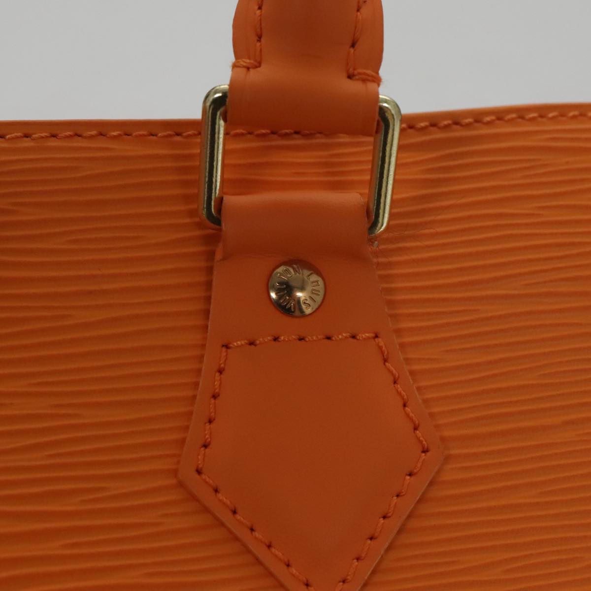 LOUIS VUITTON Epi Sac Plat Hand Bag Orange Mandarin M5274H LV 107077