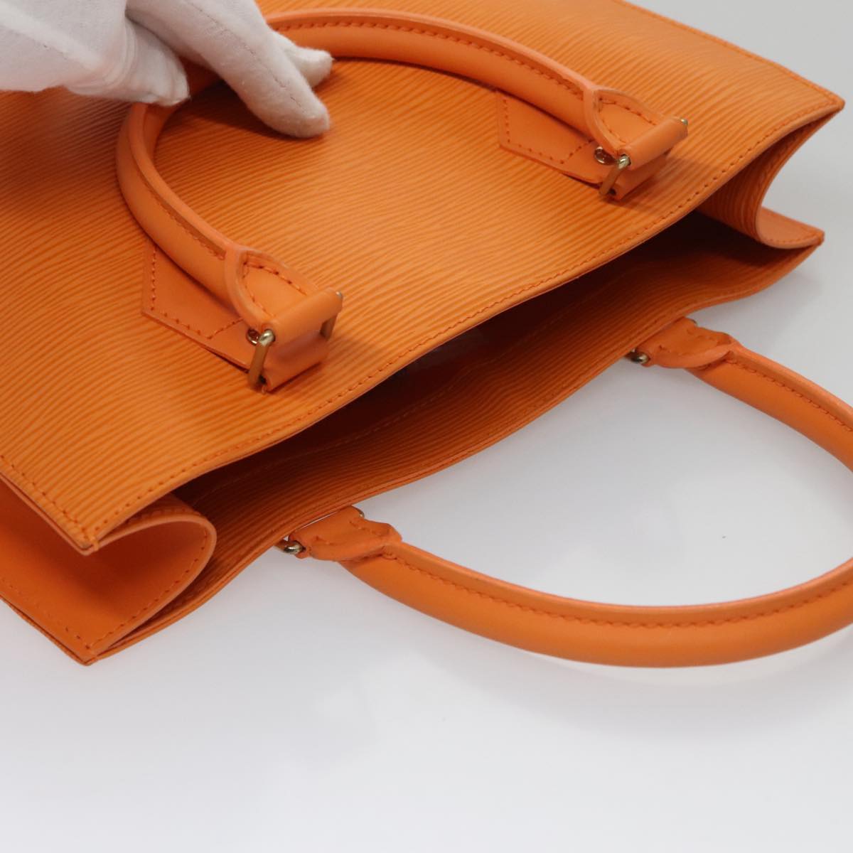 LOUIS VUITTON Epi Sac Plat Hand Bag Orange Mandarin M5274H LV 107077