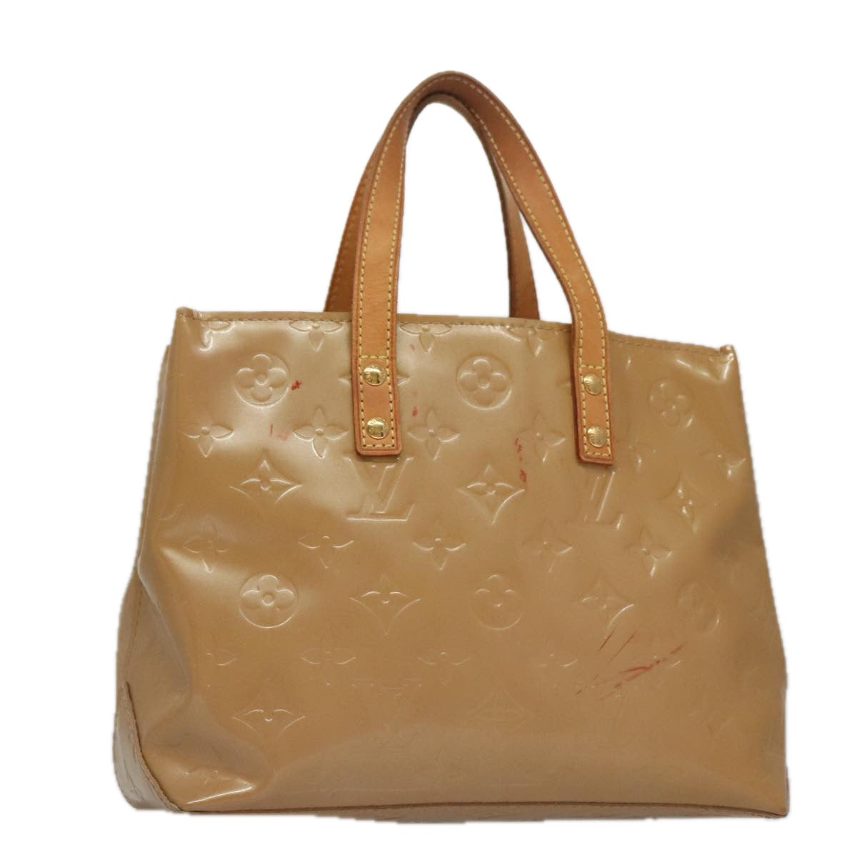 LOUIS VUITTON Monogram Vernis Reade PM Hand Bag Noisette M91334 LV 107080