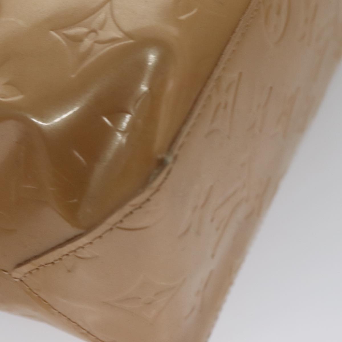 LOUIS VUITTON Monogram Vernis Reade PM Hand Bag Noisette M91334 LV 107080