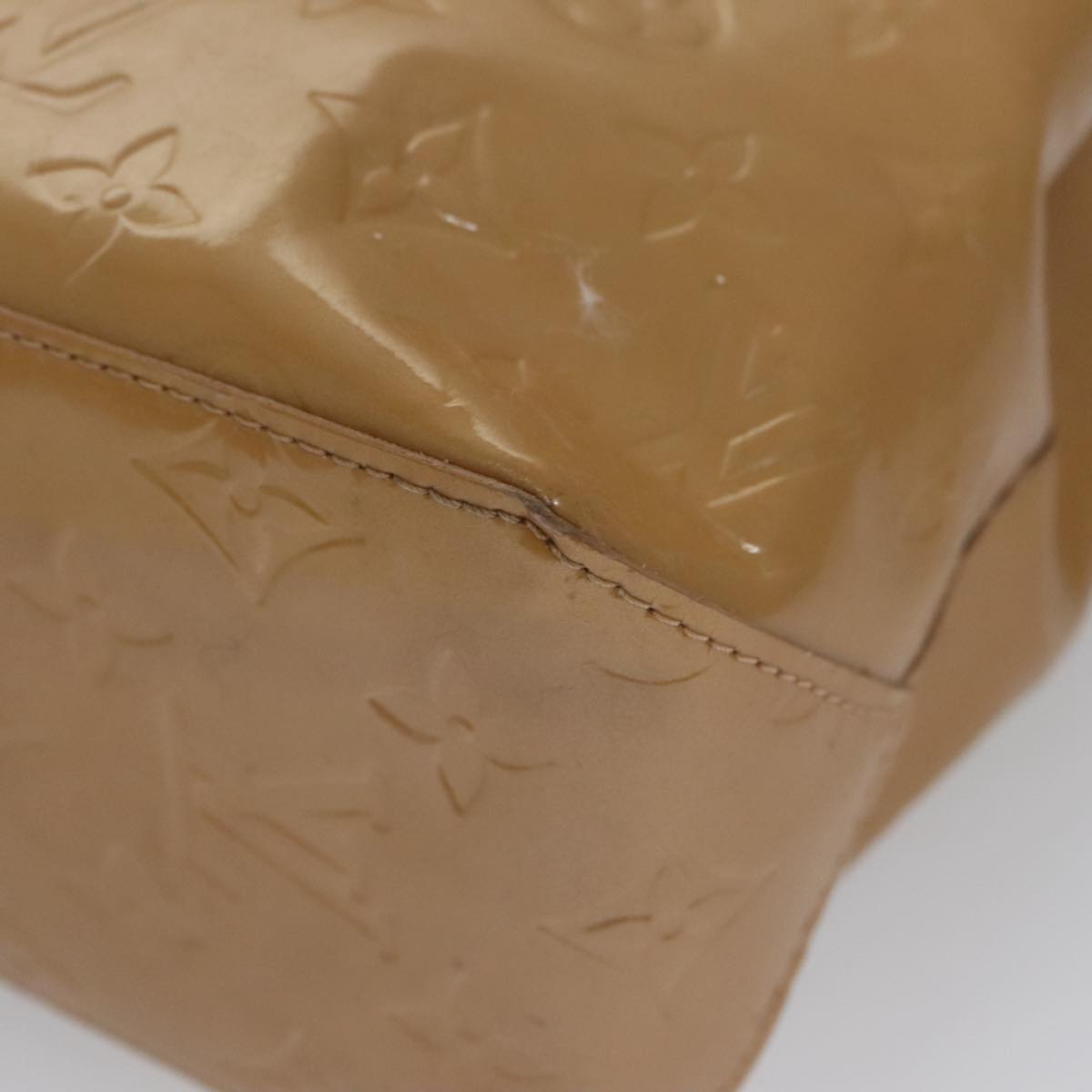 LOUIS VUITTON Monogram Vernis Reade PM Hand Bag Noisette M91334 LV 107080