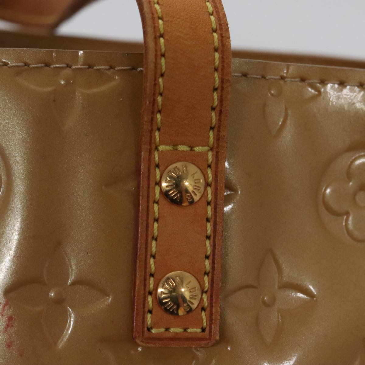 LOUIS VUITTON Monogram Vernis Reade PM Hand Bag Noisette M91334 LV 107080