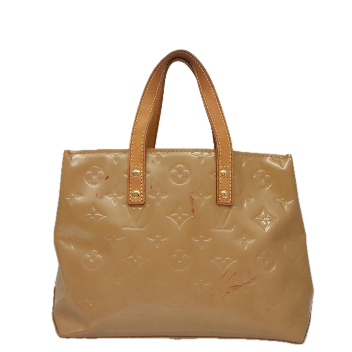 LOUIS VUITTON Monogram Vernis Reade PM Hand Bag Noisette M91334 LV 107080