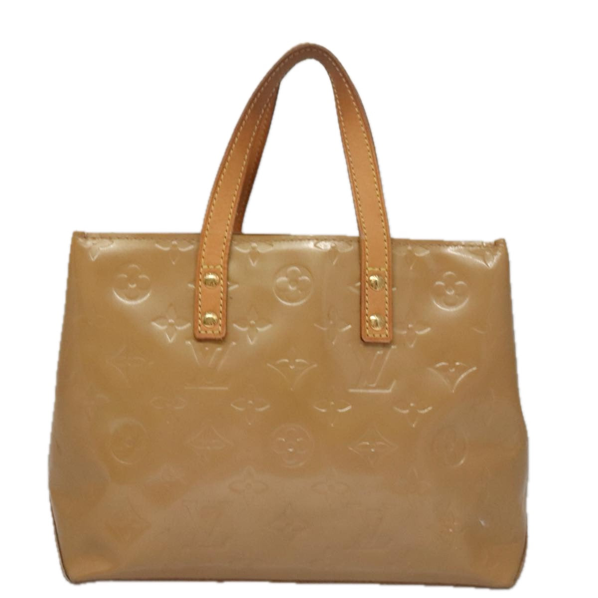 LOUIS VUITTON Monogram Vernis Reade PM Hand Bag Noisette M91334 LV 107080