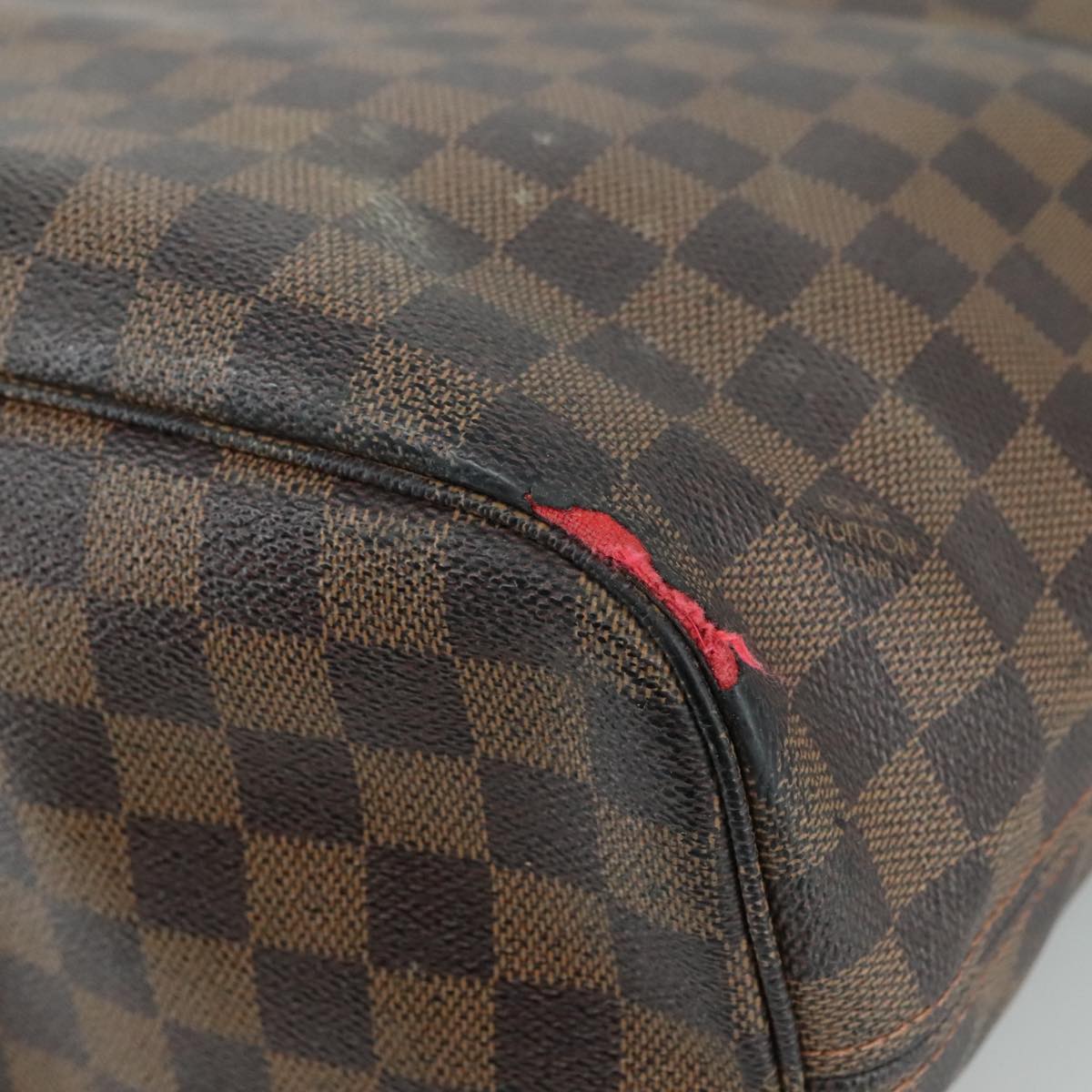 LOUIS VUITTON Damier Ebene Neverfull MM Tote Bag N51105 LV 107100