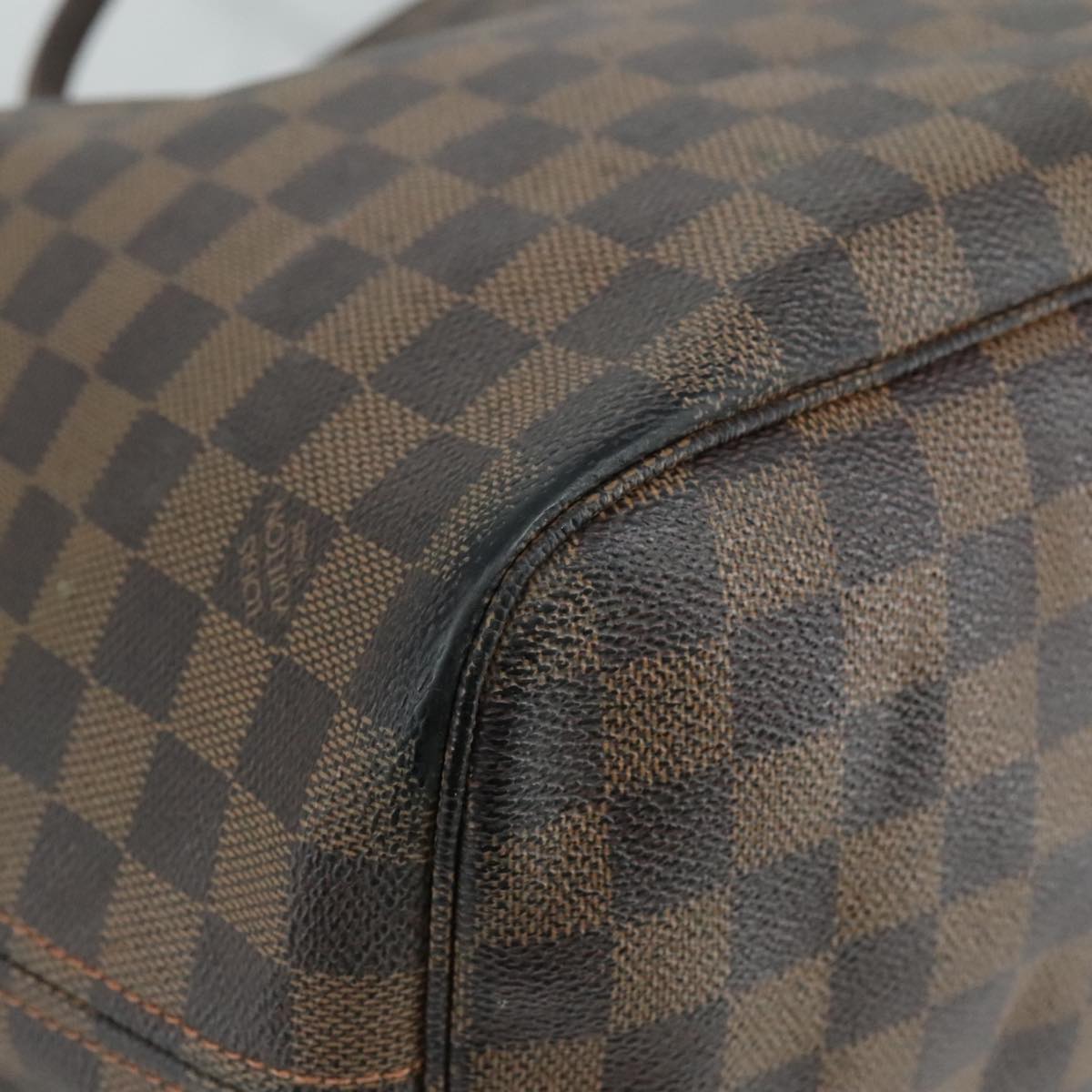 LOUIS VUITTON Damier Ebene Neverfull MM Tote Bag N51105 LV 107100