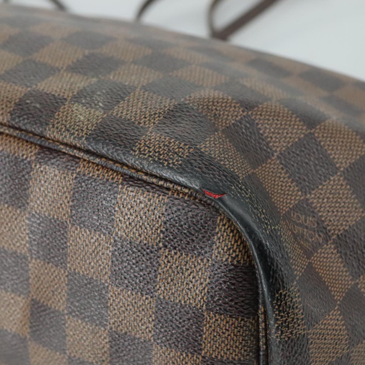 LOUIS VUITTON Damier Ebene Neverfull MM Tote Bag N51105 LV 107100