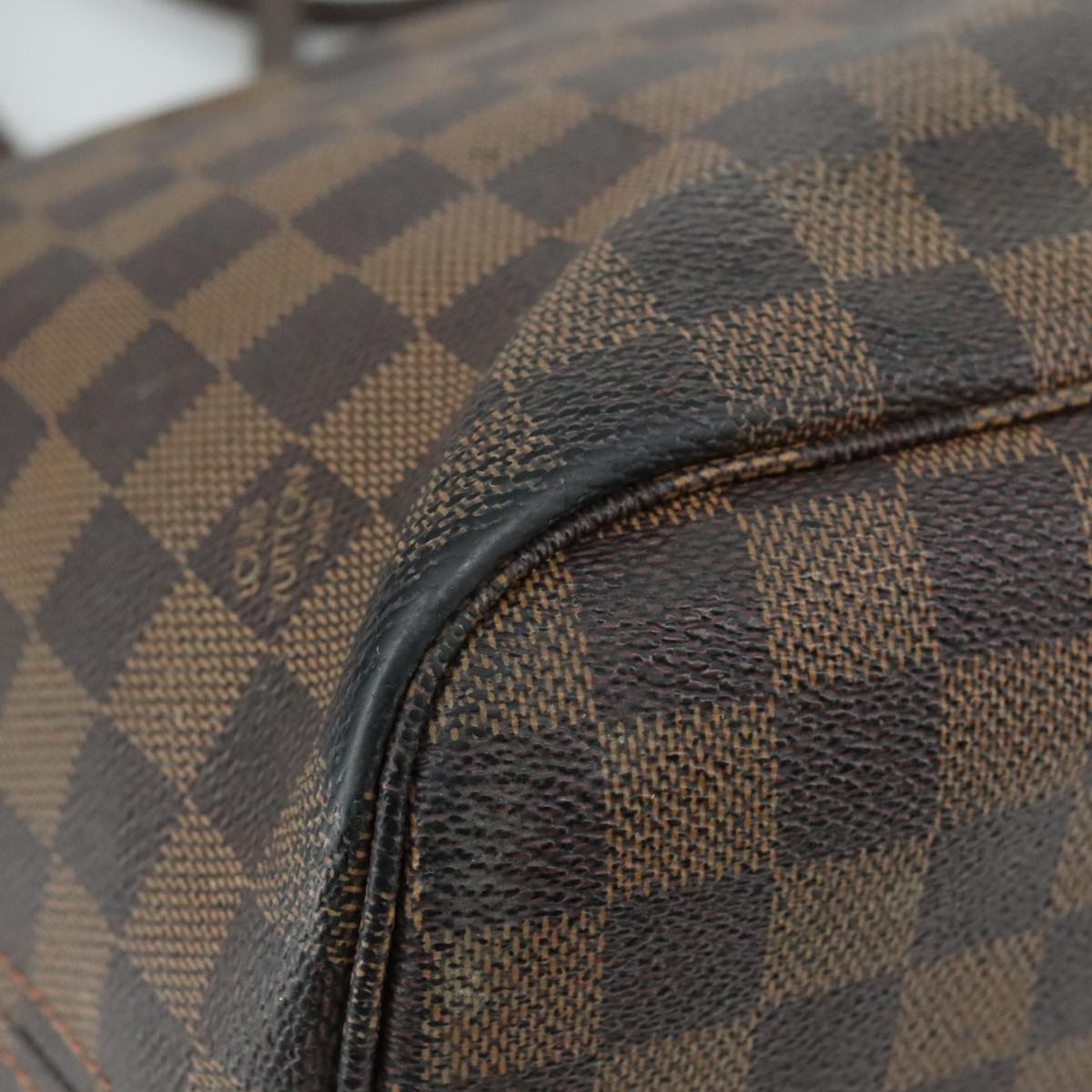 LOUIS VUITTON Damier Ebene Neverfull MM Tote Bag N51105 LV 107100