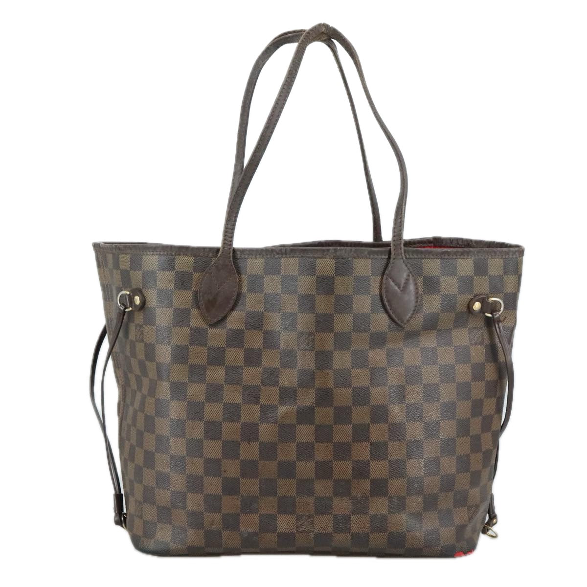 LOUIS VUITTON Damier Ebene Neverfull MM Tote Bag N51105 LV 107100