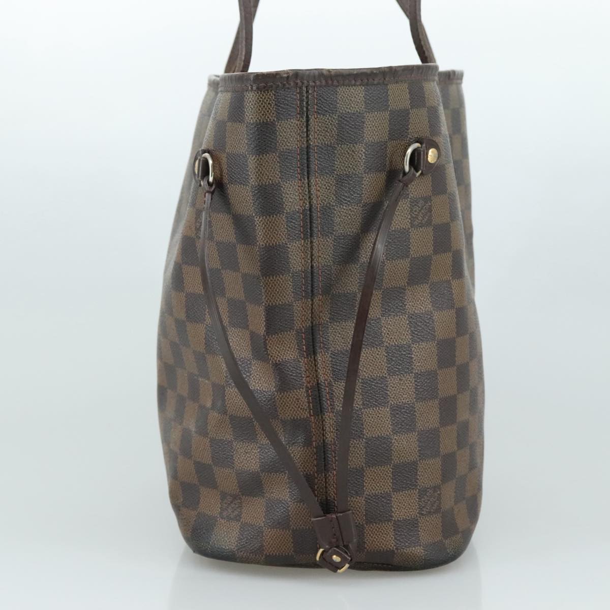 LOUIS VUITTON Damier Ebene Neverfull MM Tote Bag N51105 LV 107100