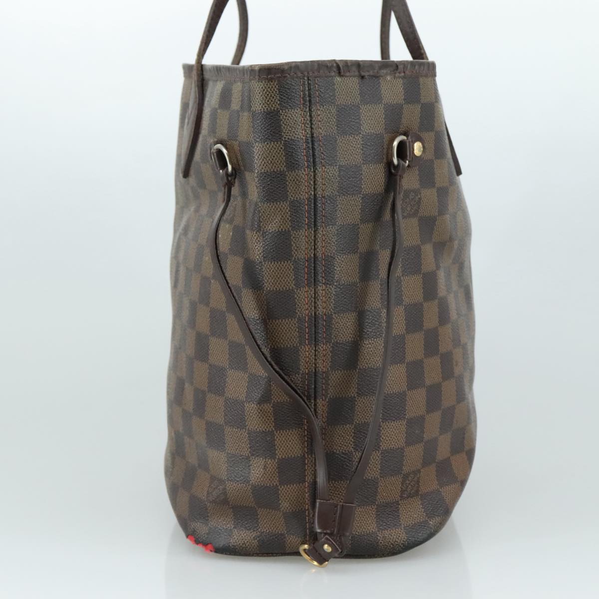 LOUIS VUITTON Damier Ebene Neverfull MM Tote Bag N51105 LV 107100