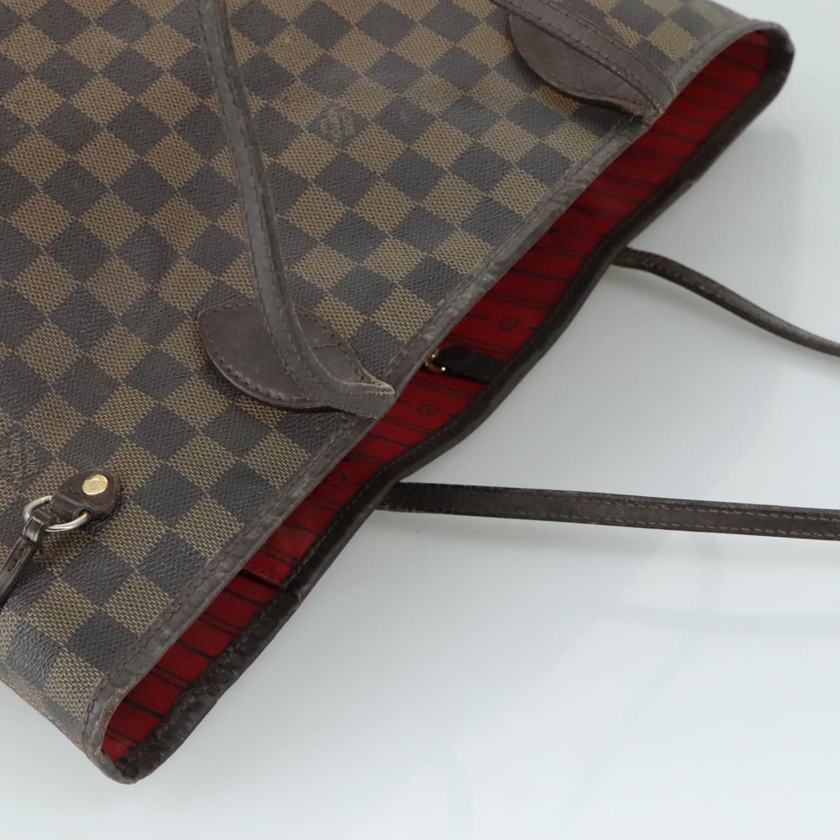 LOUIS VUITTON Damier Ebene Neverfull MM Tote Bag N51105 LV 107100