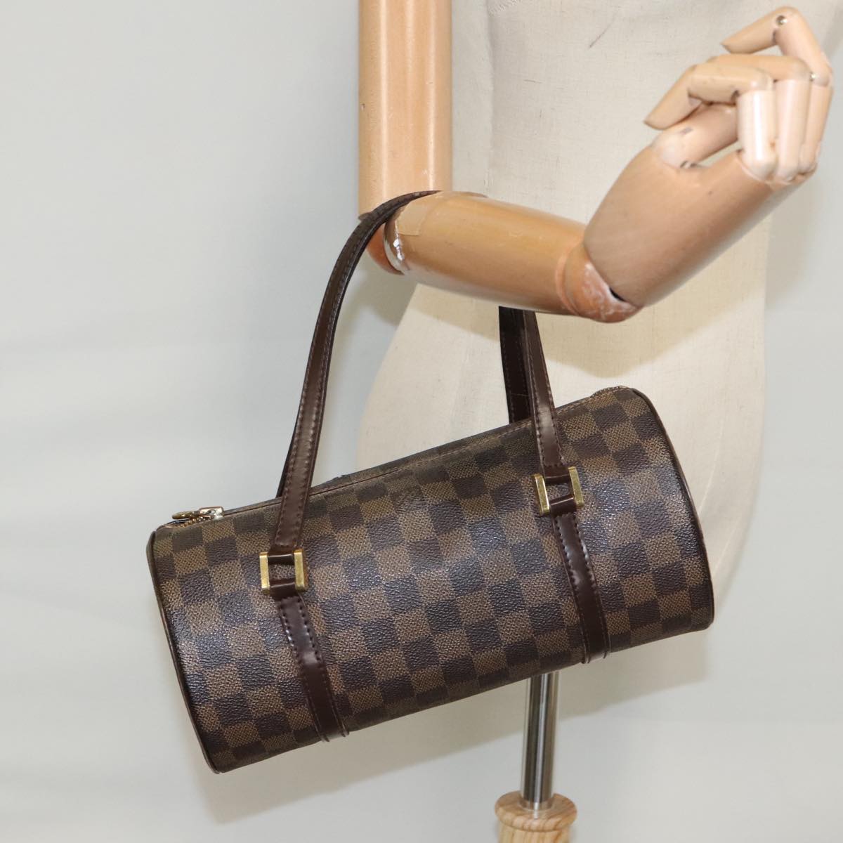 LOUIS VUITTON Damier Ebene Papillon 26 Hand Bag M51304 LV 107101