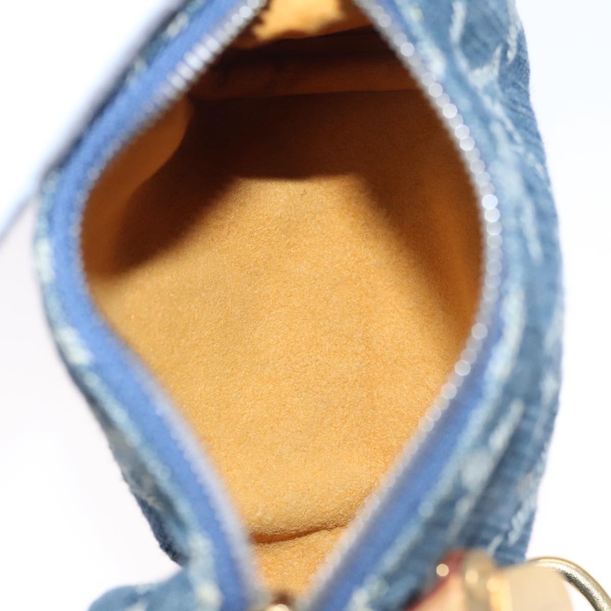 LOUIS VUITTON Monogram Denim Trousse Speedy Pouch Blue M95082 LV 107104