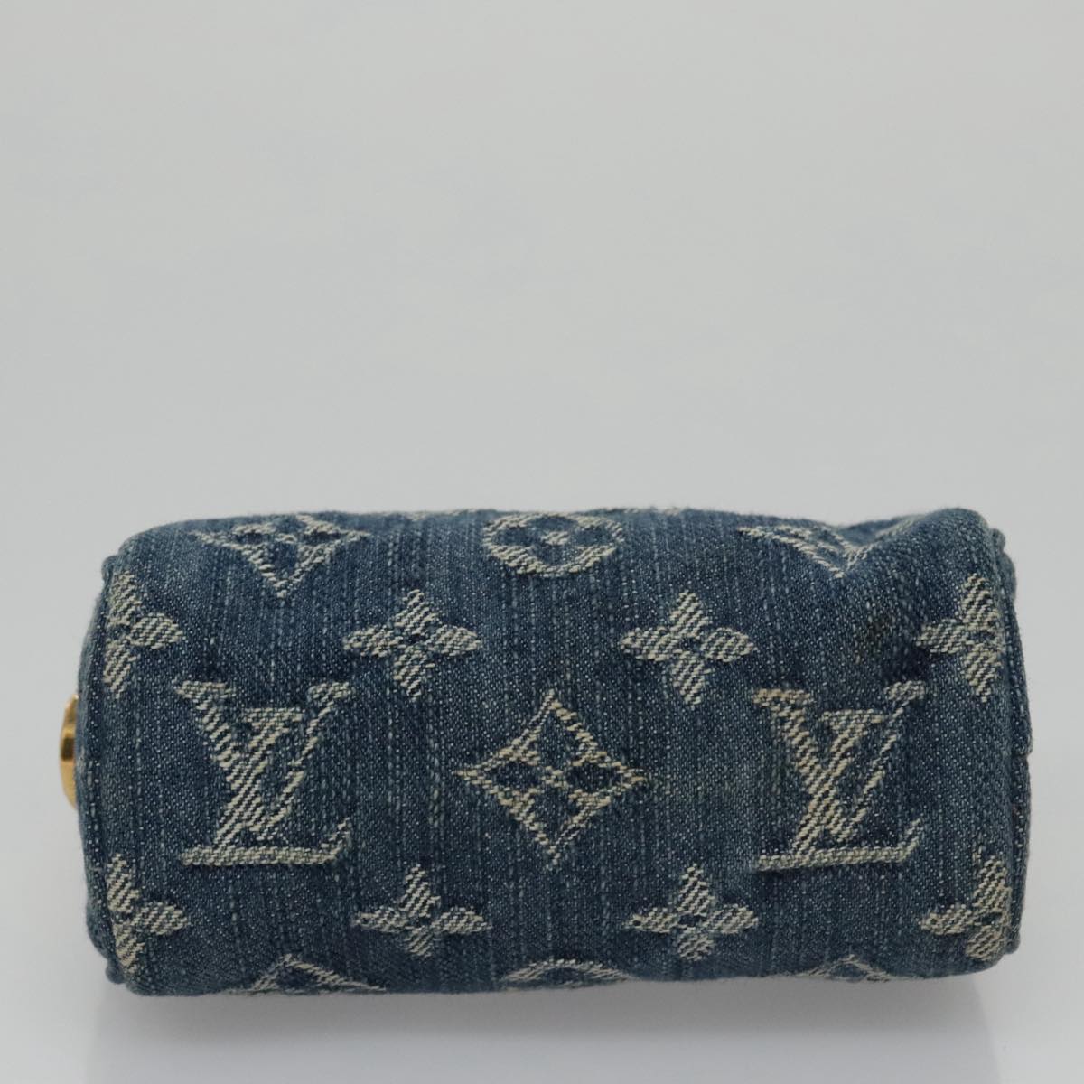 LOUIS VUITTON Monogram Denim Trousse Speedy Pouch Blue M95082 LV 107104